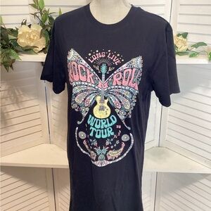 Foryeri Black NWOT Graphic T-Shirt Dress S/M 1322